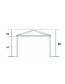 Pagoda tendostruttura rettangolare cm 400x600-Struttura in acciaio zincato-Telo in PVC ignifugo Opaco o Lucido-Per eventi fiere