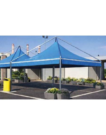 Pagoda tendostruttura rettangolare cm 400x600-Struttura in acciaio zincato-Telo in PVC ignifugo Opaco o Lucido-Per eventi fiere