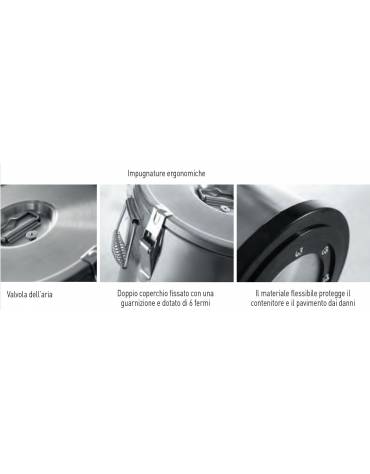 CONTENITORE PORTATILE ISOTERMICO INOX CON RUBINETTO PER ALIMENTI E BEVANDE CALDE E FREDDE - CAPACITA' LITRI 15