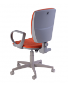 Sedia poltrona operativa con struttura e base in colore grigio - alzata a gas - contatto permanente - Conforme UNI EN 1335-B