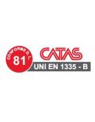 Sedia poltrona operativa con struttura e base in colore grigio - alzata a gas - contatto permanente - Conforme UNI EN 1335-B