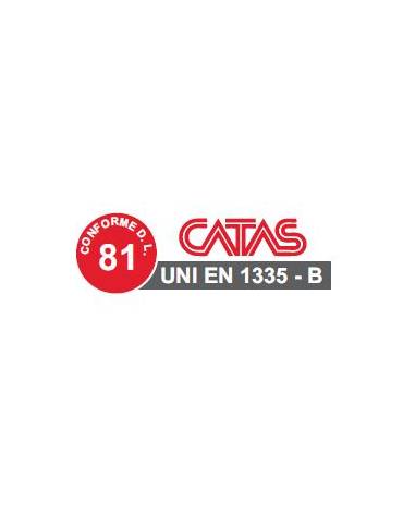 Sedia poltrona operativa con struttura e base in colore grigio - alzata a gas - contatto permanente - Conforme UNI EN 1335-B