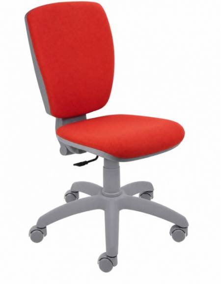 Sedia poltrona operativa con struttura e base in colore grigio - alzata a gas - contatto permanente - Conforme UNI EN 1335-B
