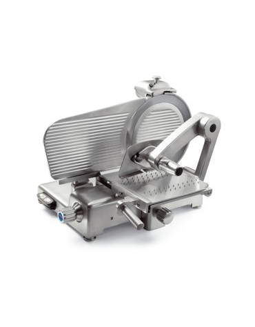 Affettasalumi verticale totalmente in alluminio lama diametro cm 38,5-Corsa carrello cm 37-Monofase o Trifase-mm 900x750 h.670