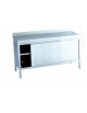 Tavolo armadiato caldo inox Dimensioni cm. 120x60x90h