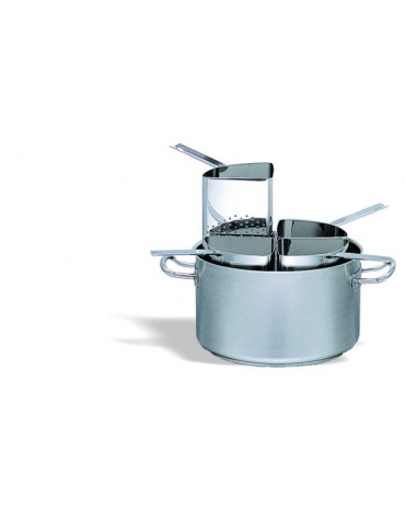 Casseruola con 4 colapasta mm 250x400 lt.31,4