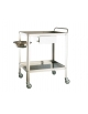 CARRELLO PER MEDICAZIONE INOX CON 2 RIPIANI ED 1 CASSETTO CM 70X50X85H