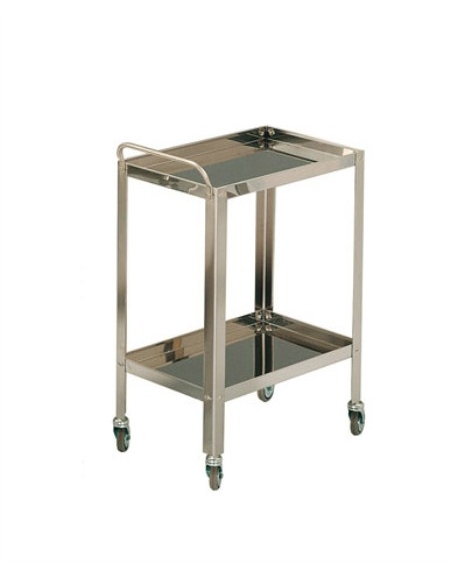 CARRELLO INOX DUE PIANI CM70X50X8OH