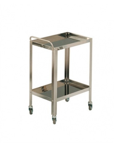 CARRELLO INOX DUE PIANI CM90X60X8OH