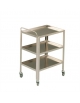 CARRELLO MEDICAZIONE INOX A TRE PIANI CM 70X50X80H