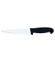 COLTELLO SCANNARE IN ACCIAIO AISI 420 E MANICO GOMMATO - Lunghezza lama mm 130