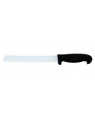 COLTELLO PANE IN ACCIAIO AISI 420 E MANICO GOMMATO - Lunghezza lama mm 300