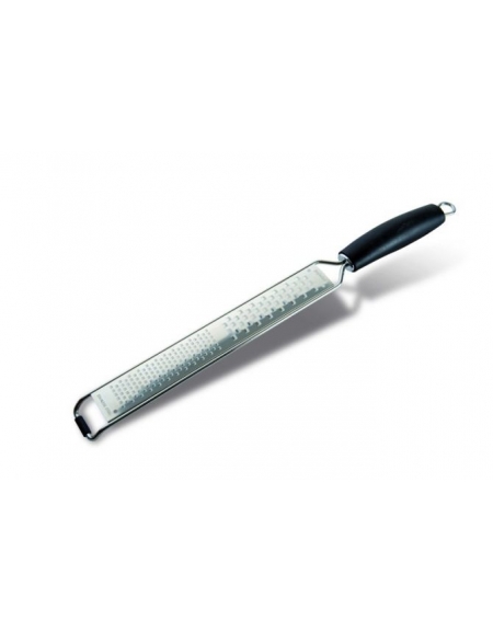 GRATTUGIA IN ACCIAIO INOX CON MANICO, DOPPIO TAGLIO - Larghezza mm 35 - Lunghezza mm 390