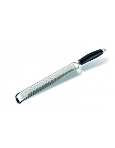 GRATTUGIA IN ACCIAIO INOX CON MANICO, MEDIO - Larghezza mm 35 - Lunghezza mm 395