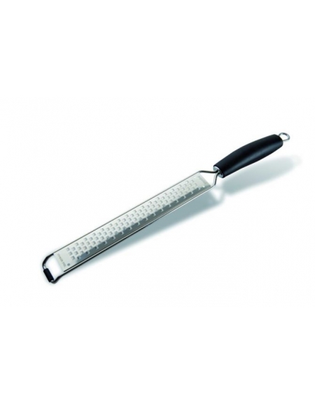 GRATTUGIA IN ACCIAIO INOX CON MANICO, MEDIO - Larghezza mm 35 - Lunghezza mm 395