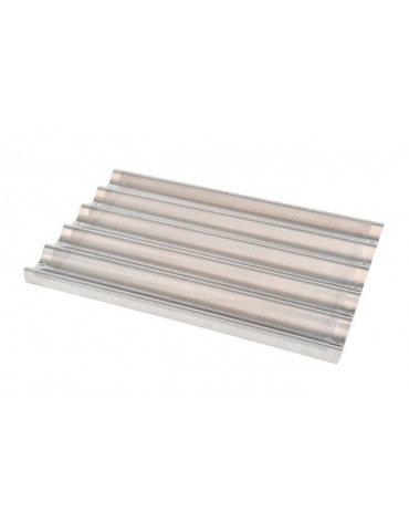 TEGLIA GASTRONORM PER BAGUETTE A 4 CANALI mm 530x325