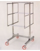 CARRELLO INOX PER STAGIONATURA SALUMI A 3 PIANI - CM 106X95X195H