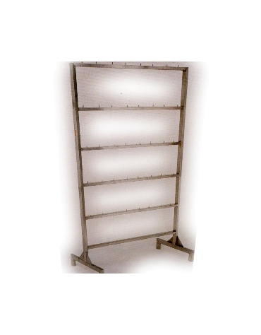 CARRELLO INOX PER PROSCIUTTI A 5 BARRE