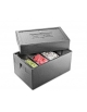 CONTENITORE ISOTERMICO IN POLIPROPILENE PORTA BACINELLE GELATERIA - TERMOMETRO INTEGRATO SUL COPERCHIO - mm 635x420x440h