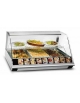 Espositore caldo da banco vetri curvi, 2 ripiani - con umidità - mm 550Lx770Px550H