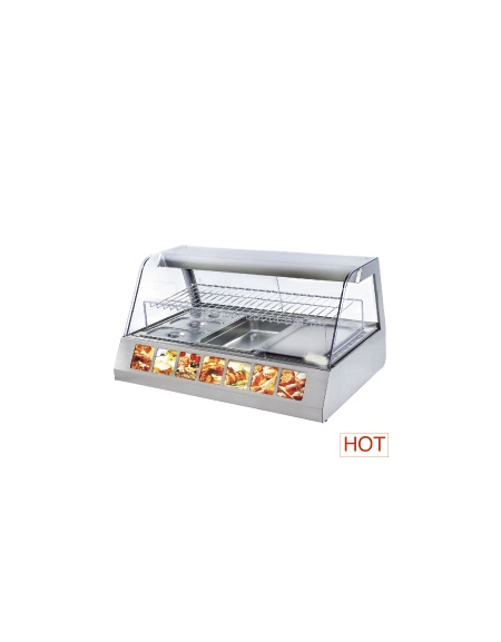 Vetrina riscaldata ventilata 3x GN 1/1 cm 120x73x60h