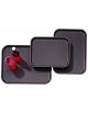 VASSOIO RETTANGOLARE IN POLIPROPILENE - COLORE NERO - mm 300x400