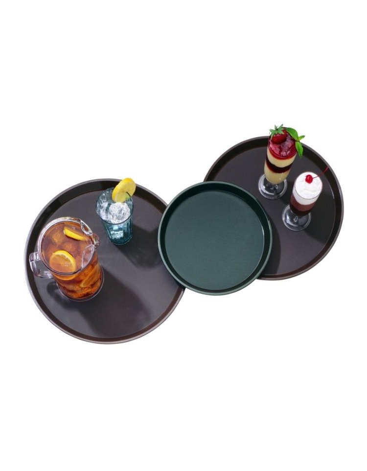 Relaxdays Vassoio Antiscivolo, Set Da 3, Rotondo 28 Cm, Da Portata - Foto 8