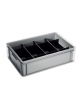 CONTENITORE IN POLIPROPILENE PER TRASPORTO PIATTI - mm 400x300x140h