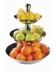 PORTAFRUTTA INOX A 3 VASSOI - Diametro mm 220/300/380 - Altezza mm 550