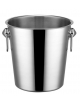 SECCHIELLO CHAMPAGNE ACCIAIO INOX CON ANELLI - Diametro mm 190 - Altezza mm 190