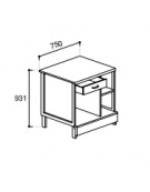 Banco cassa da cm 75 con top in acciaio inox