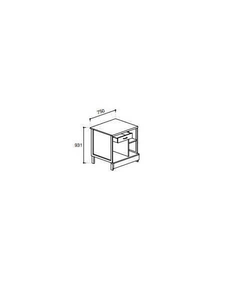 Banco cassa da cm 75 con top in acciaio inox