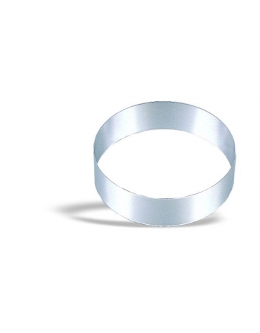 ANELLO ROTONDO PER MOUSSE ACCIAIO INOX - Diametro mm 280 - Altezza mm 45