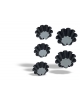 TARTELLETTA INOX A BRIOCHE 10 COSTE ANTIADERENTE - Diametro mm 80 - Altezza mm 32