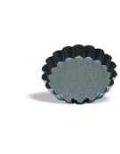 TARTELLETTA ROTONDA FESTONATA INOX ANTIADERENTE - Diametro mm 70 - Altezza mm 10
