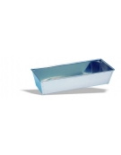 TORTIERA RETTANGOLARE IN ACCIAIO INOX - Larghezza mm 200 - Profondità mm 130 - Altezza mm 80