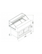 Vetrina fredda con cella da cm. 116