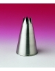 BOCCHETTA PER DECORAZIONE IN ACCIAIO INOX UNIPEZZO CON FORO A STELLA 6 DENTI - Diametro mm 7 - Altezza cm 5