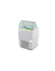 Vetrina gelato ventilata N° 4 vaschette Lt 5 - Vetro curvo - Doppia fila di riserva da 4 Vaschette da Lt 5 - cm 82,4x63x124,7h