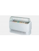 Vetrina gelato ventilata N° 7 vaschette Lt 5 - Vetro curvo - Doppia fila di riserva da 7 Vaschette da Lt 5 - cm 135,4x63x124,7h