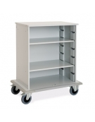 Carrello portabiancheria armadiato in lamiera di acciaio verniciata - cm 100x62x118h