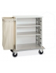 Carrello portabiancheria aperto con 1 sacco cm 130x62x118h - 3 ripiani