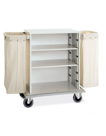 Carrello portabiancheria aperto con 2 sacchi cm 160x62x118h