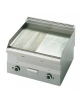 Fry Top a gas da banco piastra cromata 2/3 liscia e 1/3 rigata cm 60x60x28h