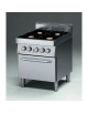 Cucina a gas 4 fuochi con forno elettrico a convezione e bacinelle smaltate cm 70x70x85h