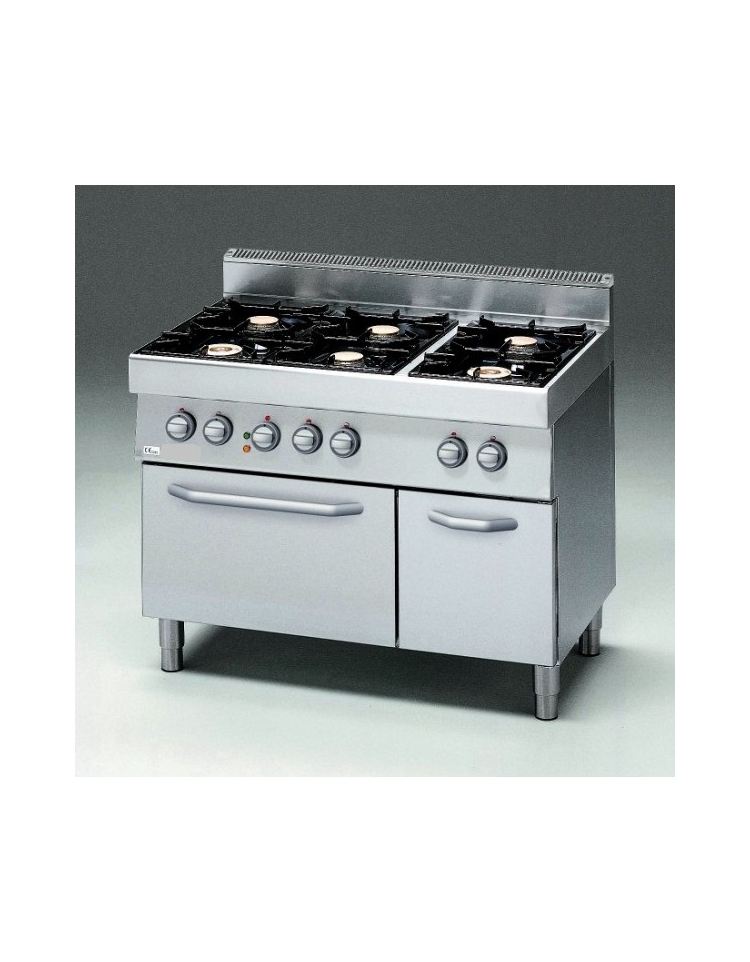 Cucina professionale a gas 6 fuochi forno a gas armadio neutro