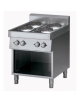 Piano di cottura elettrico professionale 4 piastre tonde - 4x2,6Kw -  su armadio aperto cm 70x70x85h