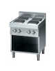 Piano di cottura elettrico 4 piastre quadre - 4x2,6 Kw - su armadio aperto cm 70x70x85h