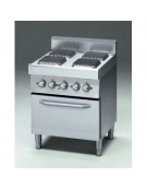 Cucina elettrica 4 piastre quadre con forno elettrico a convezio