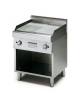 Fry Top a gas con piastra cromata 2/3 liscia e 1/3 rigata su armadio -  cm 70x70x85h